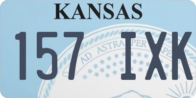 KS license plate 157IXK