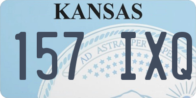 KS license plate 157IXQ