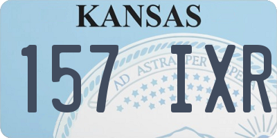 KS license plate 157IXR
