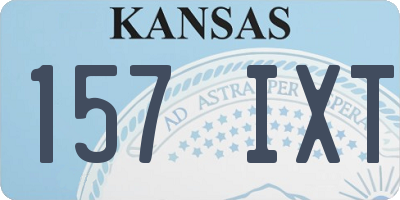 KS license plate 157IXT