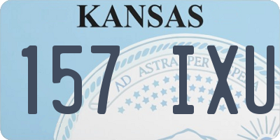 KS license plate 157IXU