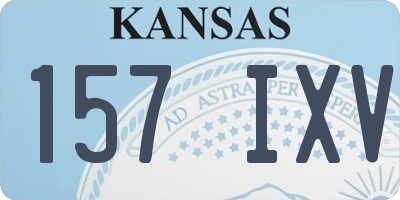KS license plate 157IXV