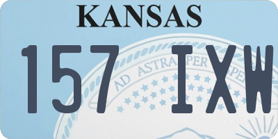 KS license plate 157IXW