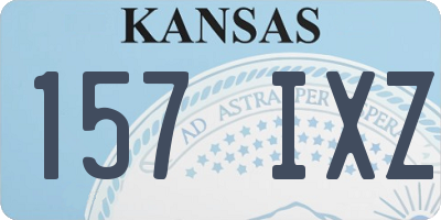 KS license plate 157IXZ