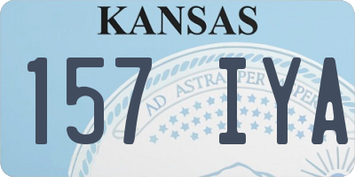 KS license plate 157IYA