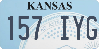 KS license plate 157IYG