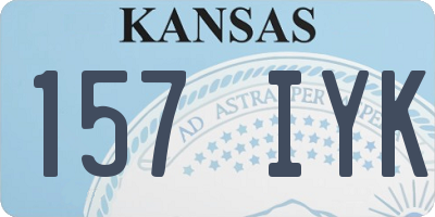 KS license plate 157IYK