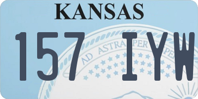 KS license plate 157IYW
