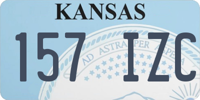 KS license plate 157IZC