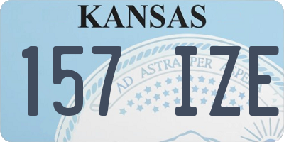 KS license plate 157IZE