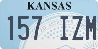 KS license plate 157IZM
