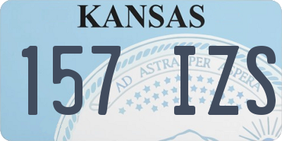 KS license plate 157IZS