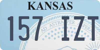 KS license plate 157IZT