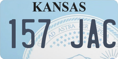 KS license plate 157JAC