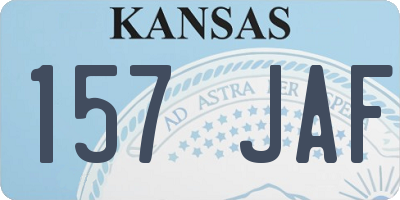 KS license plate 157JAF