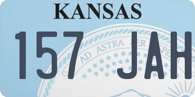 KS license plate 157JAH