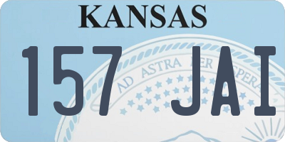 KS license plate 157JAI