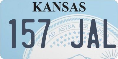 KS license plate 157JAL