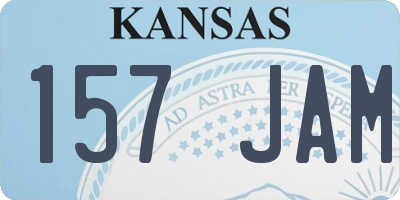 KS license plate 157JAM
