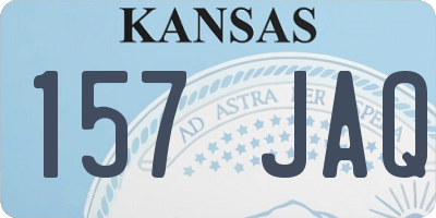 KS license plate 157JAQ