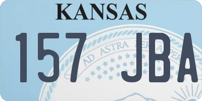 KS license plate 157JBA