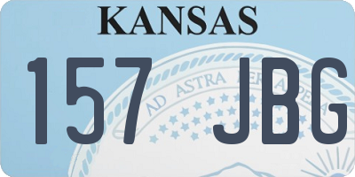 KS license plate 157JBG