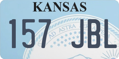 KS license plate 157JBL