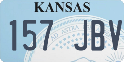 KS license plate 157JBV