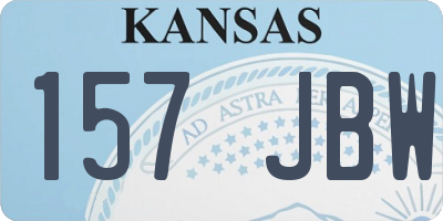 KS license plate 157JBW