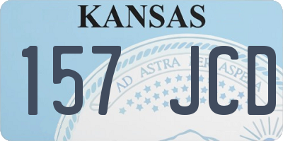 KS license plate 157JCD