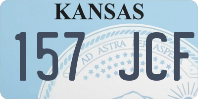 KS license plate 157JCF
