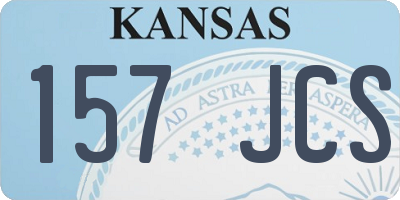 KS license plate 157JCS