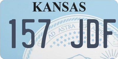 KS license plate 157JDF