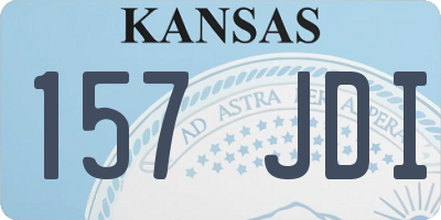 KS license plate 157JDI