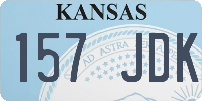 KS license plate 157JDK