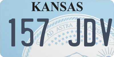 KS license plate 157JDV