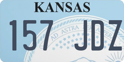 KS license plate 157JDZ