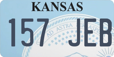 KS license plate 157JEB
