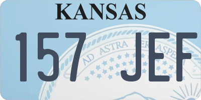 KS license plate 157JEF