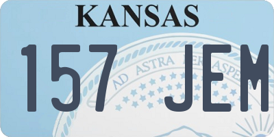 KS license plate 157JEM