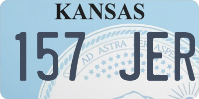 KS license plate 157JER