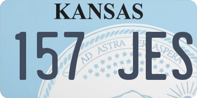KS license plate 157JES
