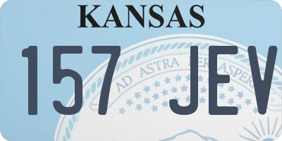 KS license plate 157JEV