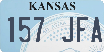 KS license plate 157JFA