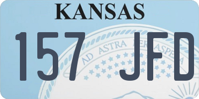 KS license plate 157JFD