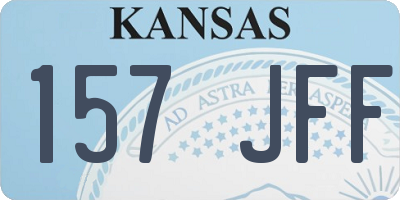 KS license plate 157JFF