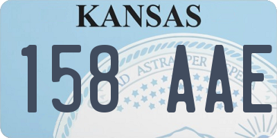 KS license plate 158AAE