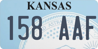 KS license plate 158AAF