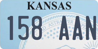 KS license plate 158AAN