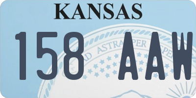 KS license plate 158AAW